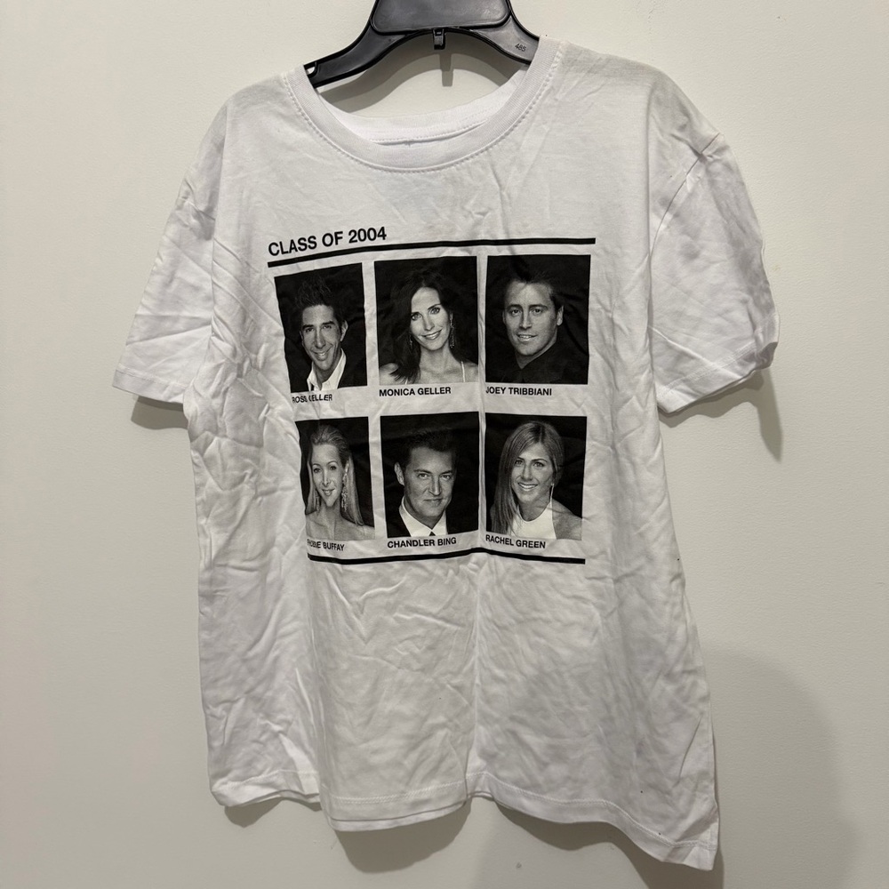 FRIENDS White Tee with Black Graphic